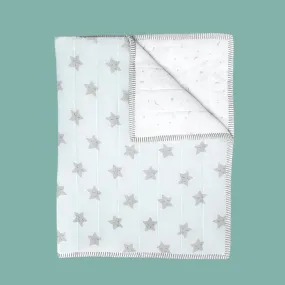 Blue Soft Quilt Blanket For Babies | Cotton | 42 x 42 Inches