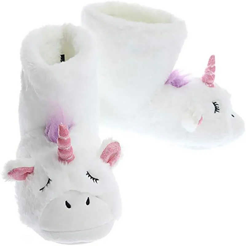 Boots Unicorn Plush Slippers