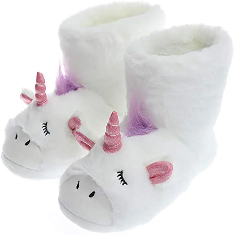 Boots Unicorn Plush Slippers
