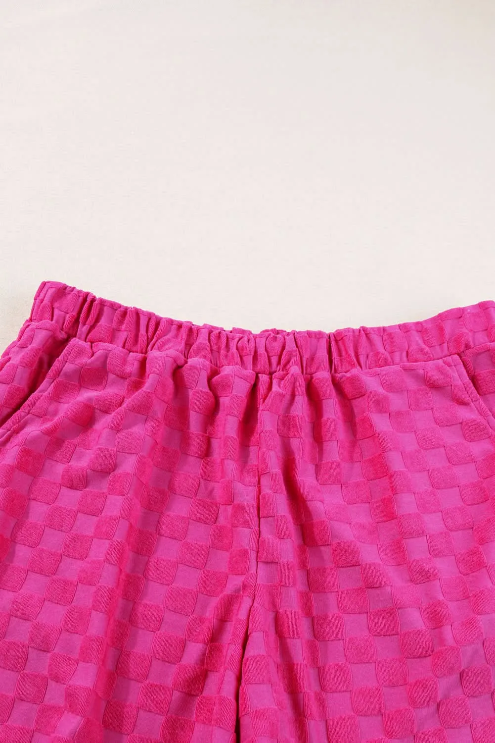 Chic peach blossom plus size short set