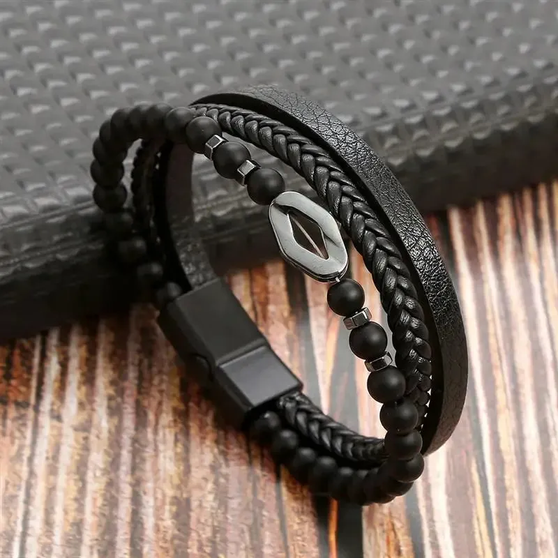 Classic Leather Bracelet for Men - Stylish, Durable & Versatile