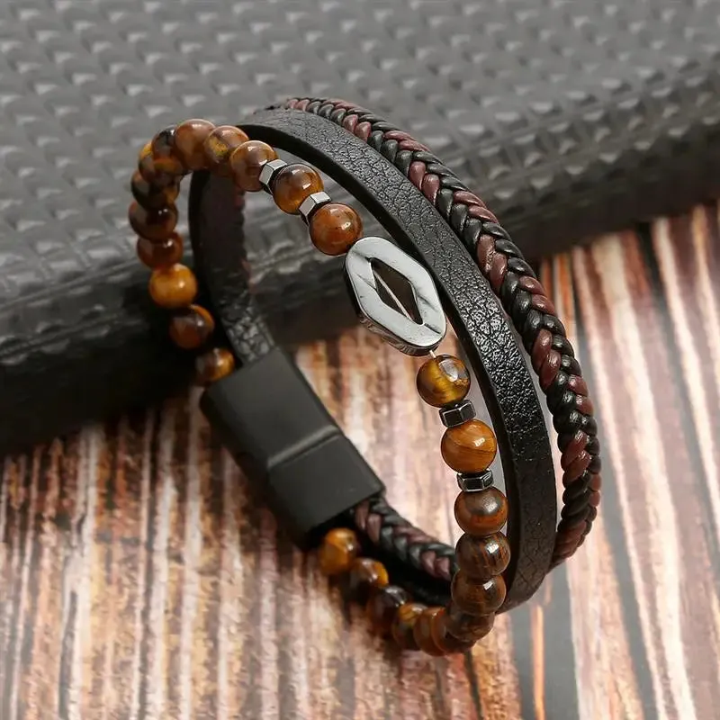 Classic Leather Bracelet for Men - Stylish, Durable & Versatile