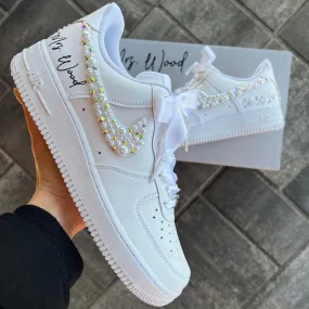 Colorful Crystal Ribbon Custom Air Force 1