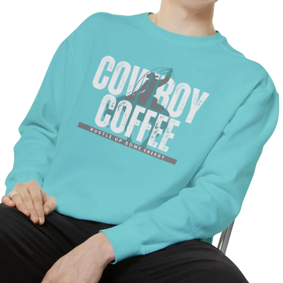 Cowboy Coffee Cozy Western Comfort Colors Men's Sweatshirt