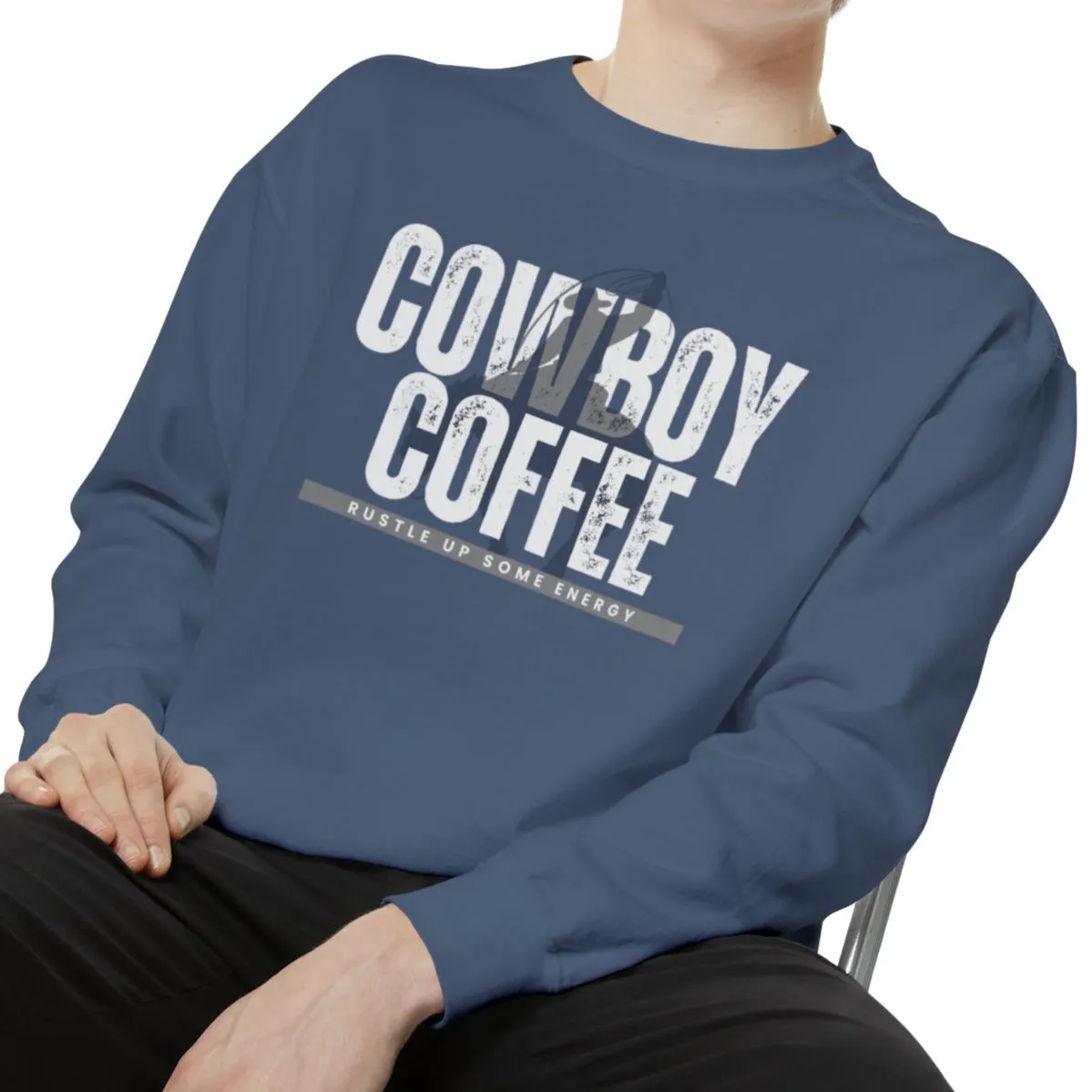 Cowboy Coffee Cozy Western Comfort Colors Men's Sweatshirt