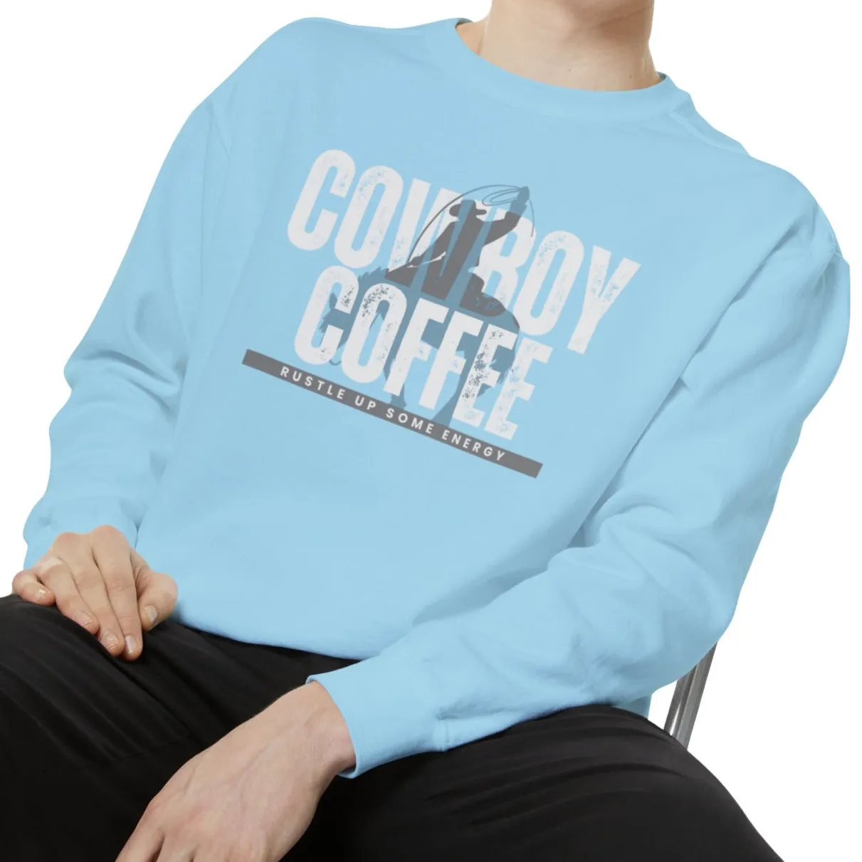 Cowboy Coffee Cozy Western Comfort Colors Men's Sweatshirt