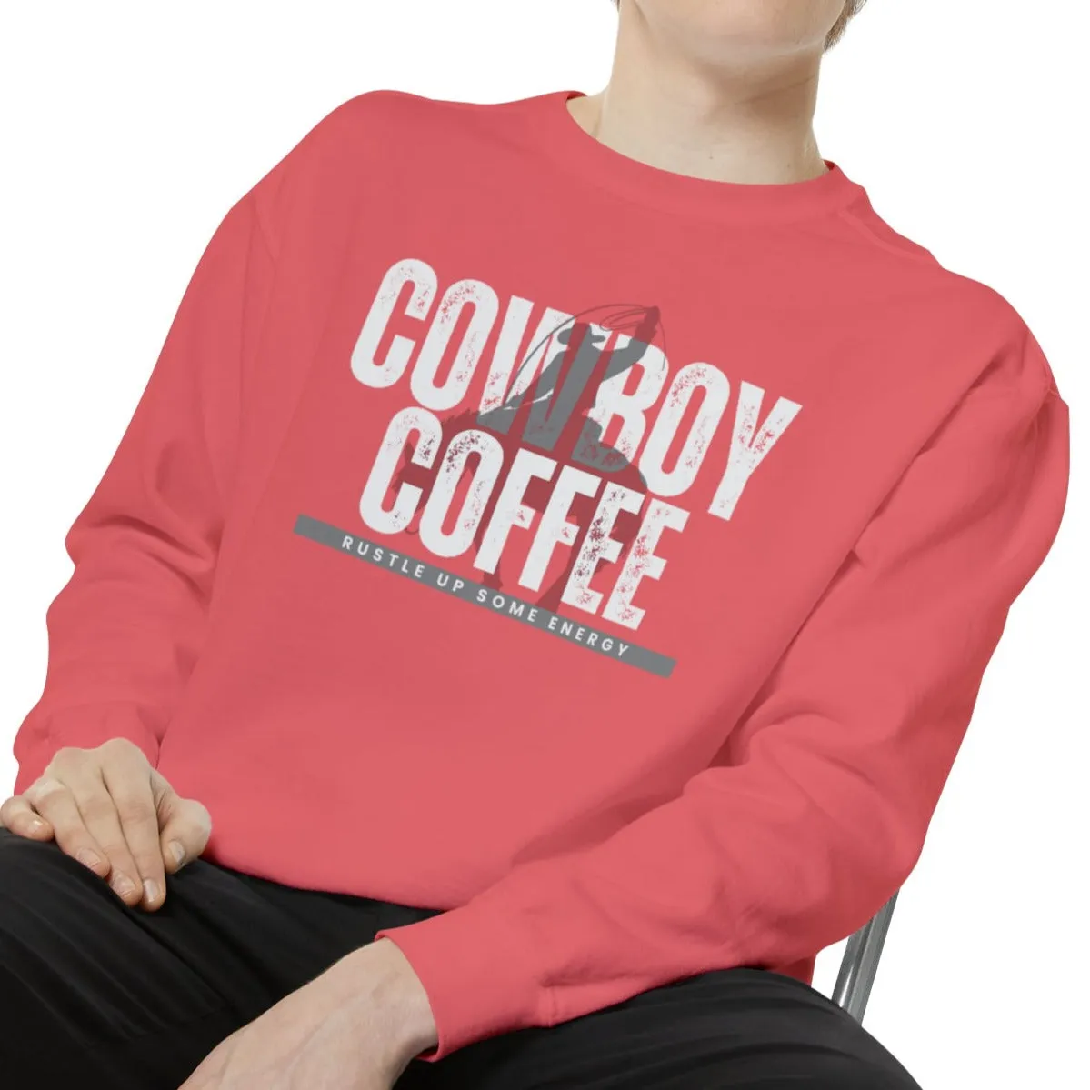Cowboy Coffee Cozy Western Comfort Colors Men's Sweatshirt