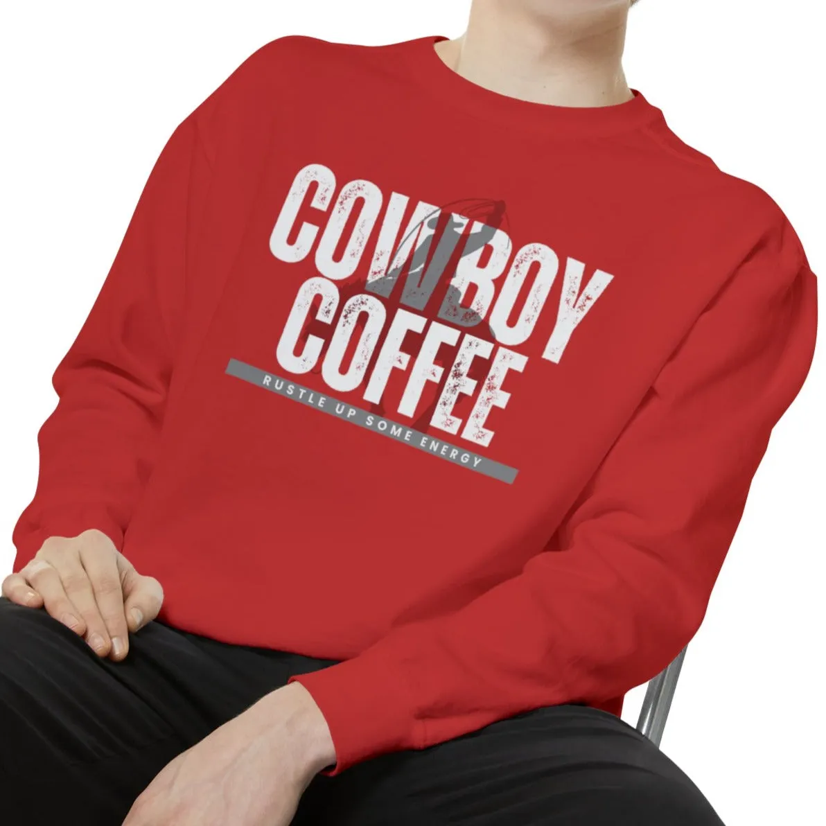 Cowboy Coffee Cozy Western Comfort Colors Men's Sweatshirt