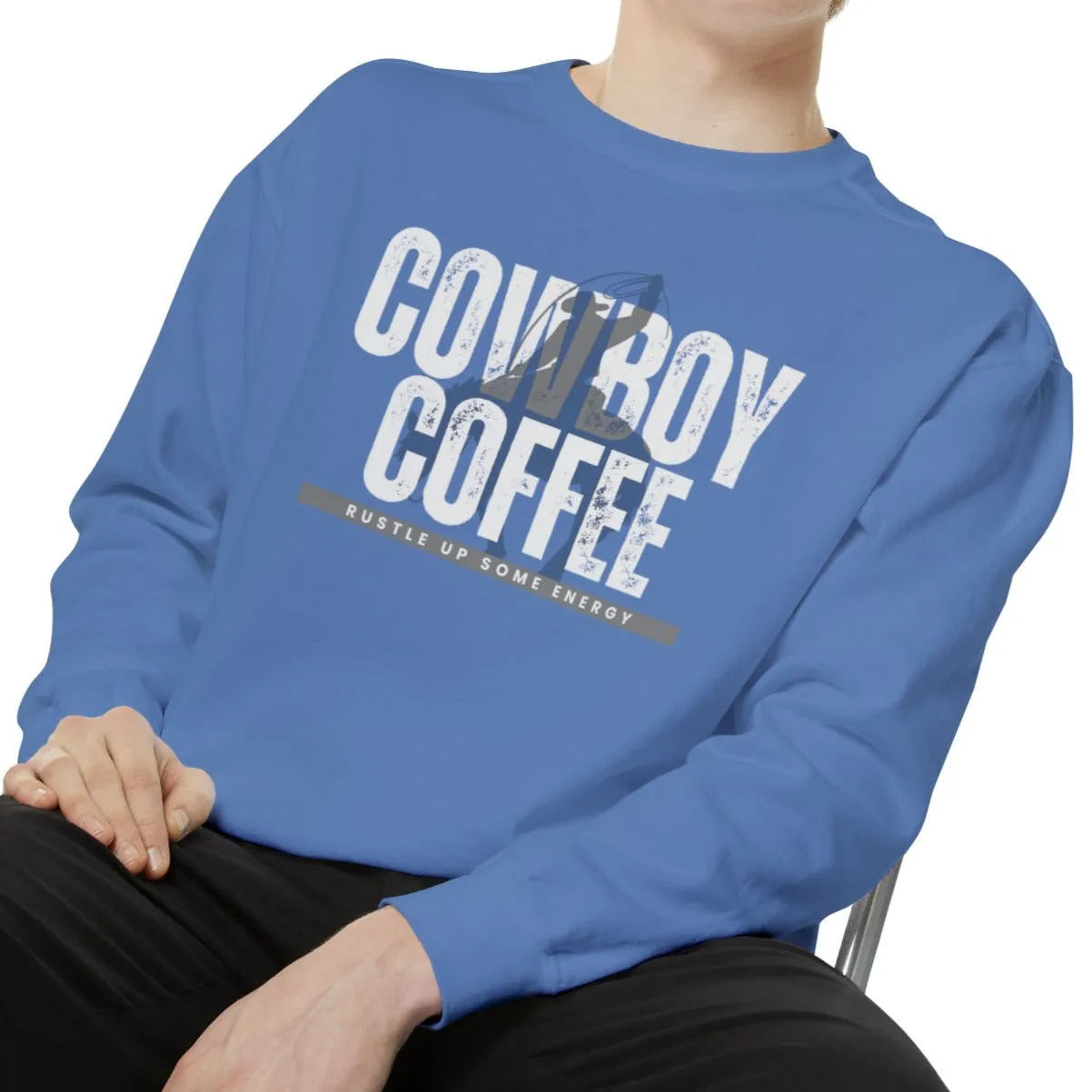Cowboy Coffee Cozy Western Comfort Colors Men's Sweatshirt