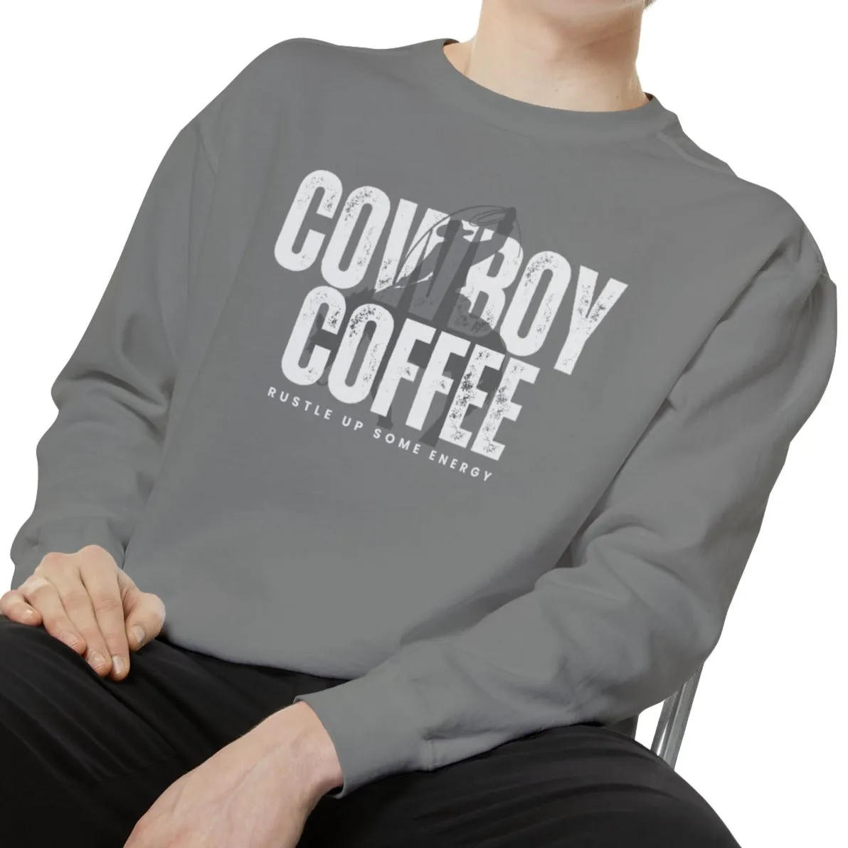 Cowboy Coffee Cozy Western Comfort Colors Men's Sweatshirt