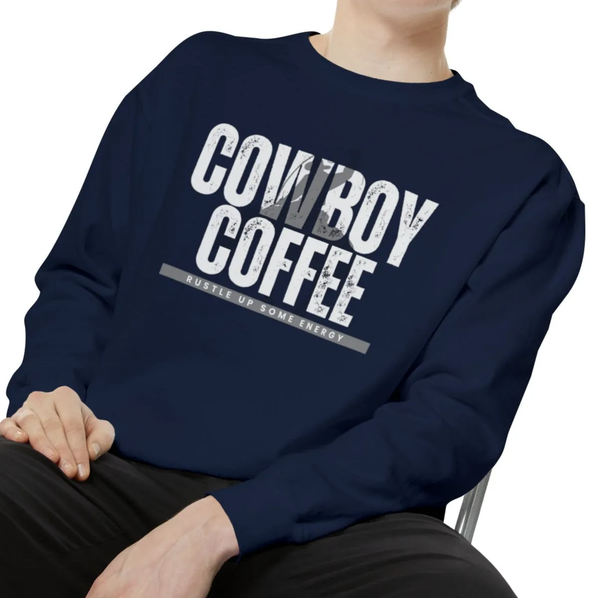 Cowboy Coffee Cozy Western Comfort Colors Men's Sweatshirt