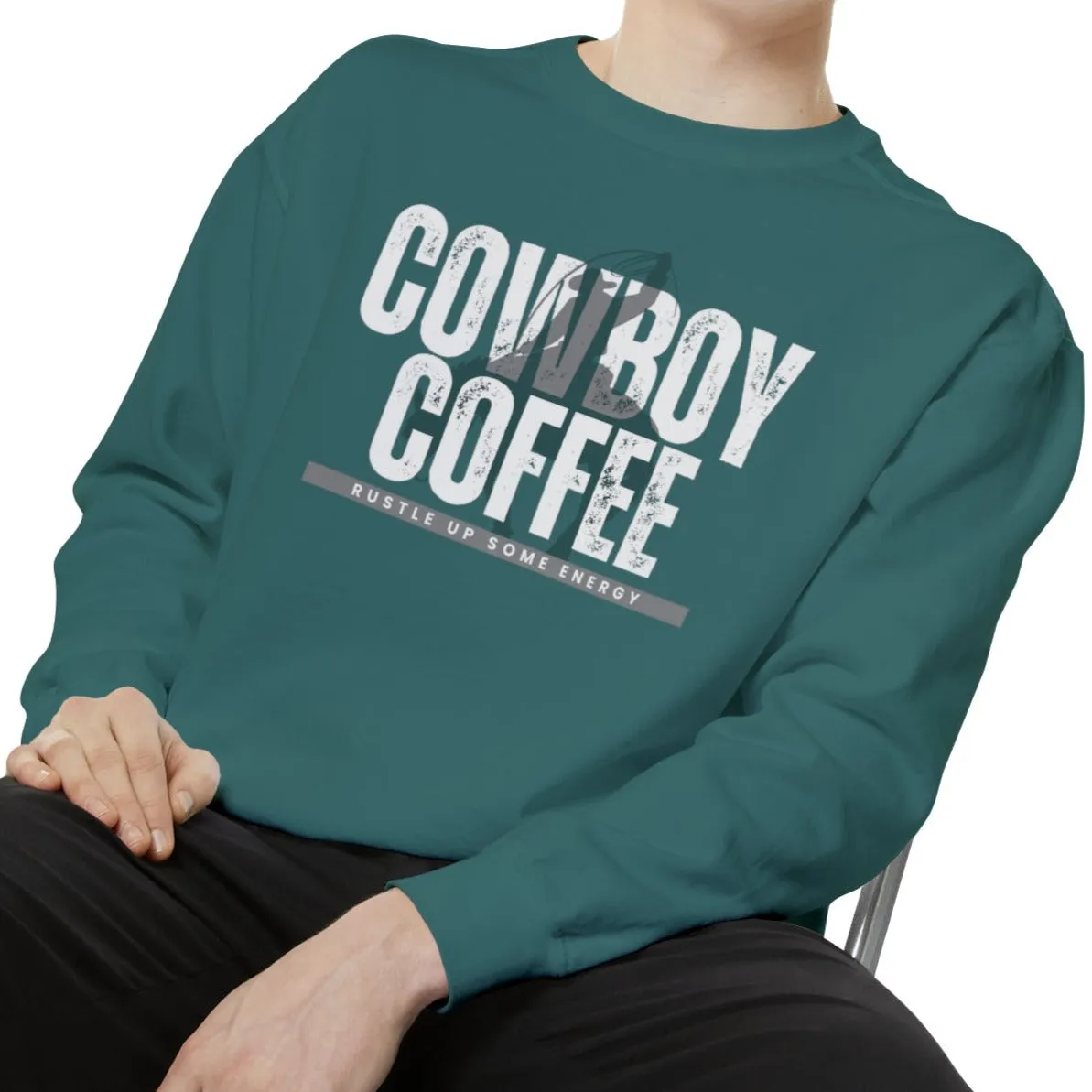 Cowboy Coffee Cozy Western Comfort Colors Men's Sweatshirt