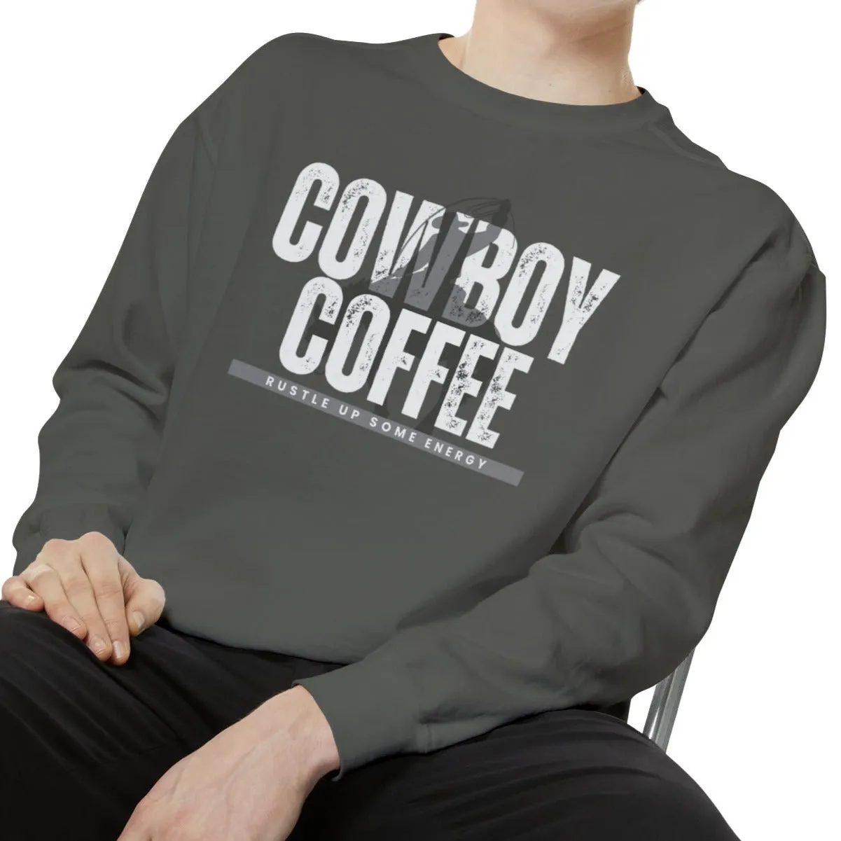 Cowboy Coffee Cozy Western Comfort Colors Men's Sweatshirt