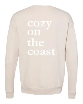Cozy On The Coast Crewneck- Sand