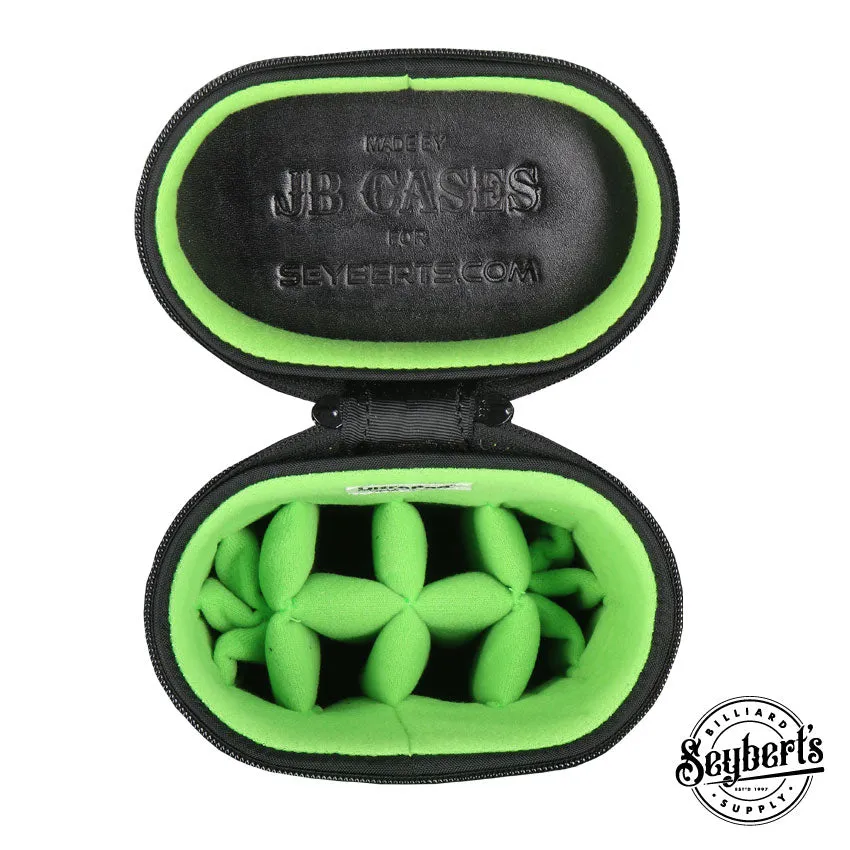 JB Ultimate Rugged Black/Green Pool Cue Case - URBKGR