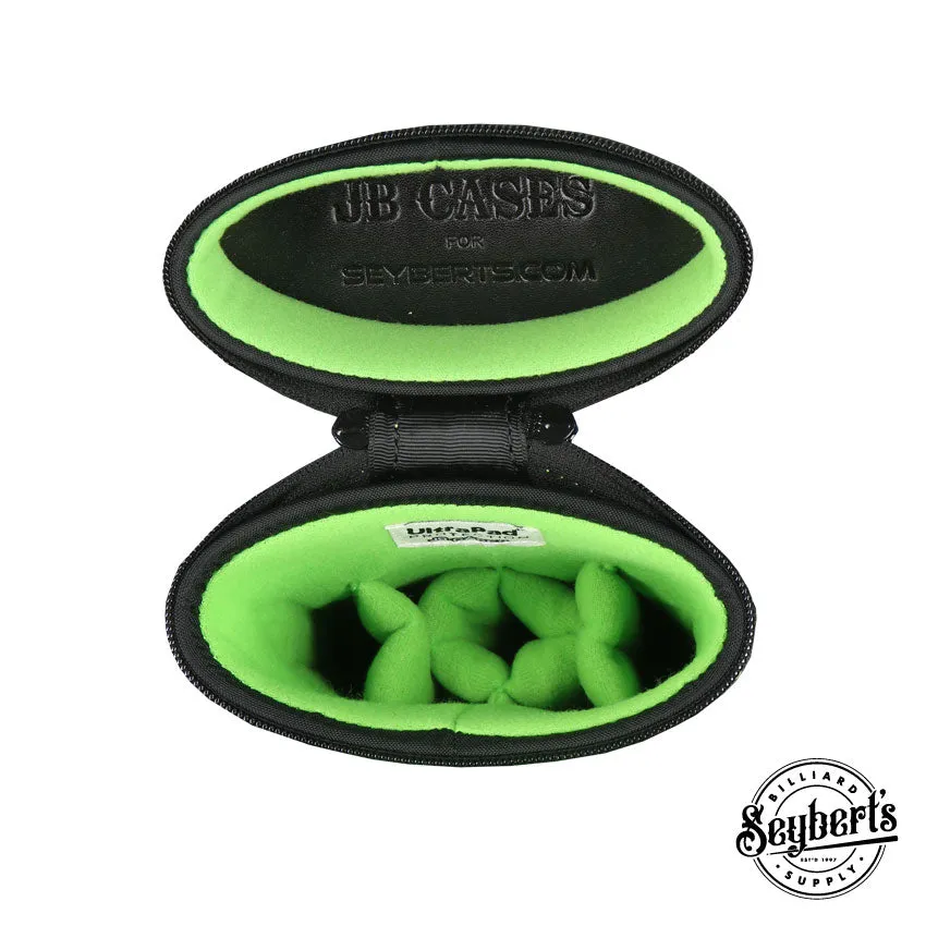 JB Ultimate Rugged Black/Green Pool Cue Case - URBKGR