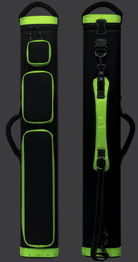 JB Ultimate Rugged Black/Green Pool Cue Case - URBKGR