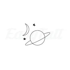 Minimal Planets - Temporary Tattoo