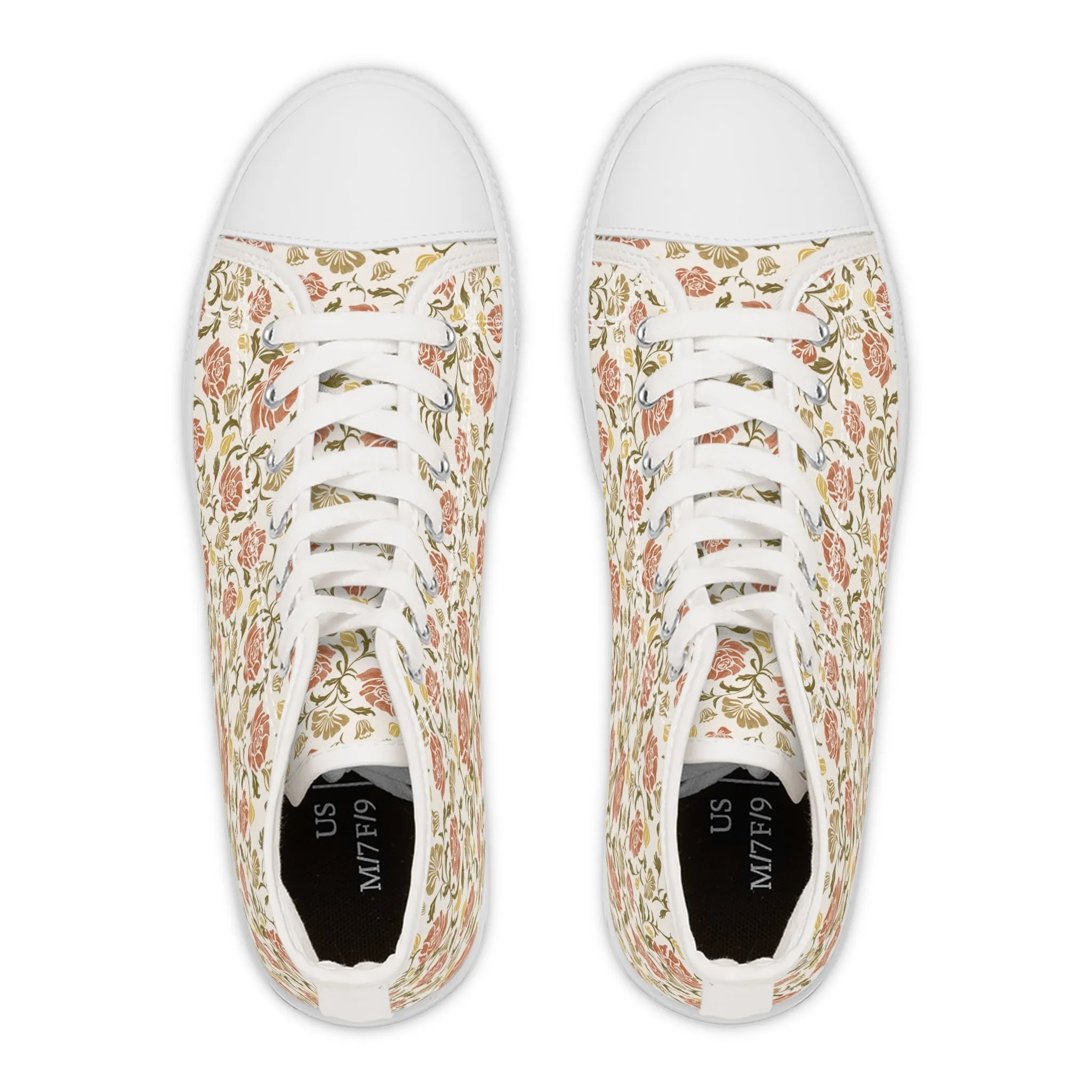 Peach Tree Bloom High Top Sneakers für Damen – Stylisch & Fun