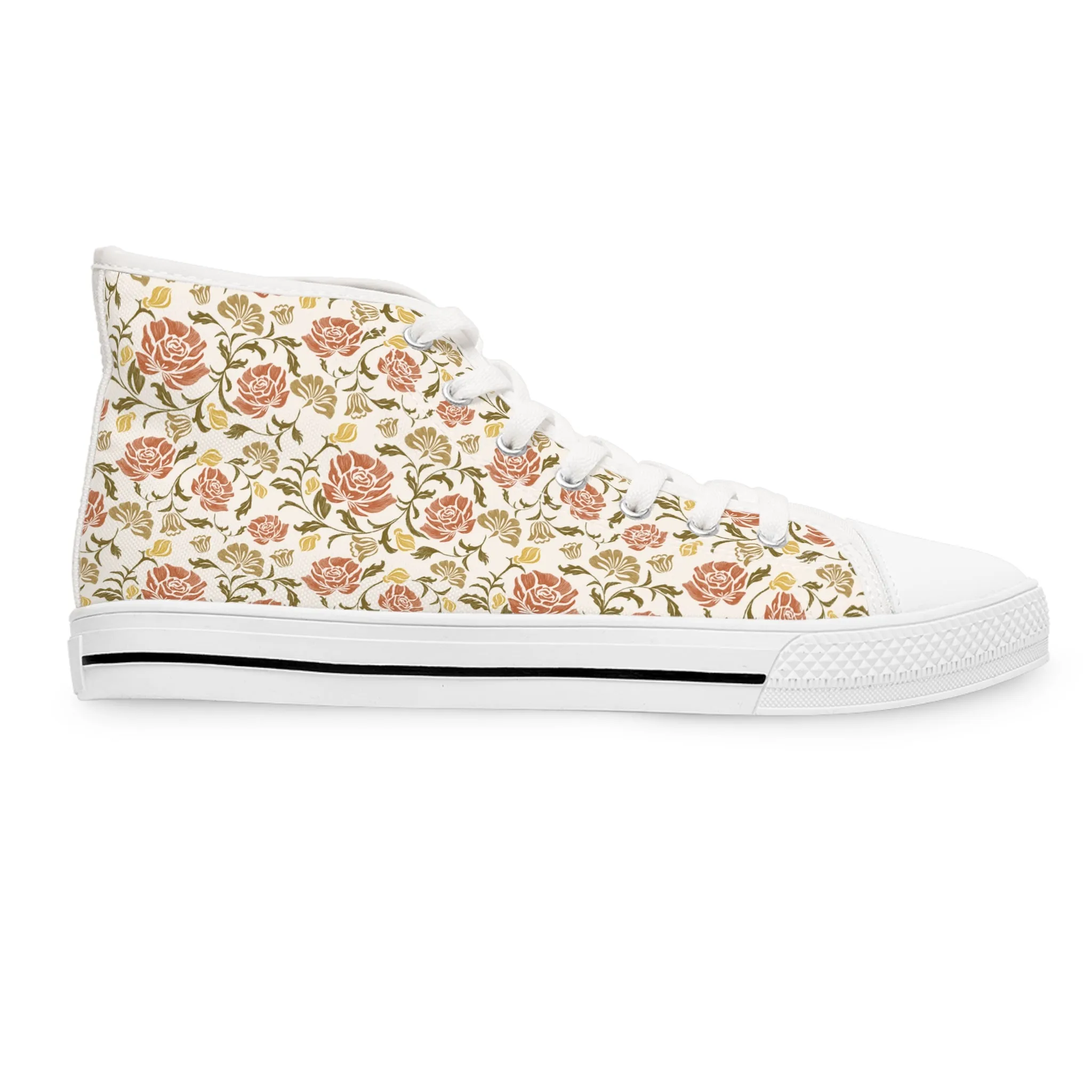 Peach Tree Bloom High Top Sneakers für Damen – Stylisch & Fun