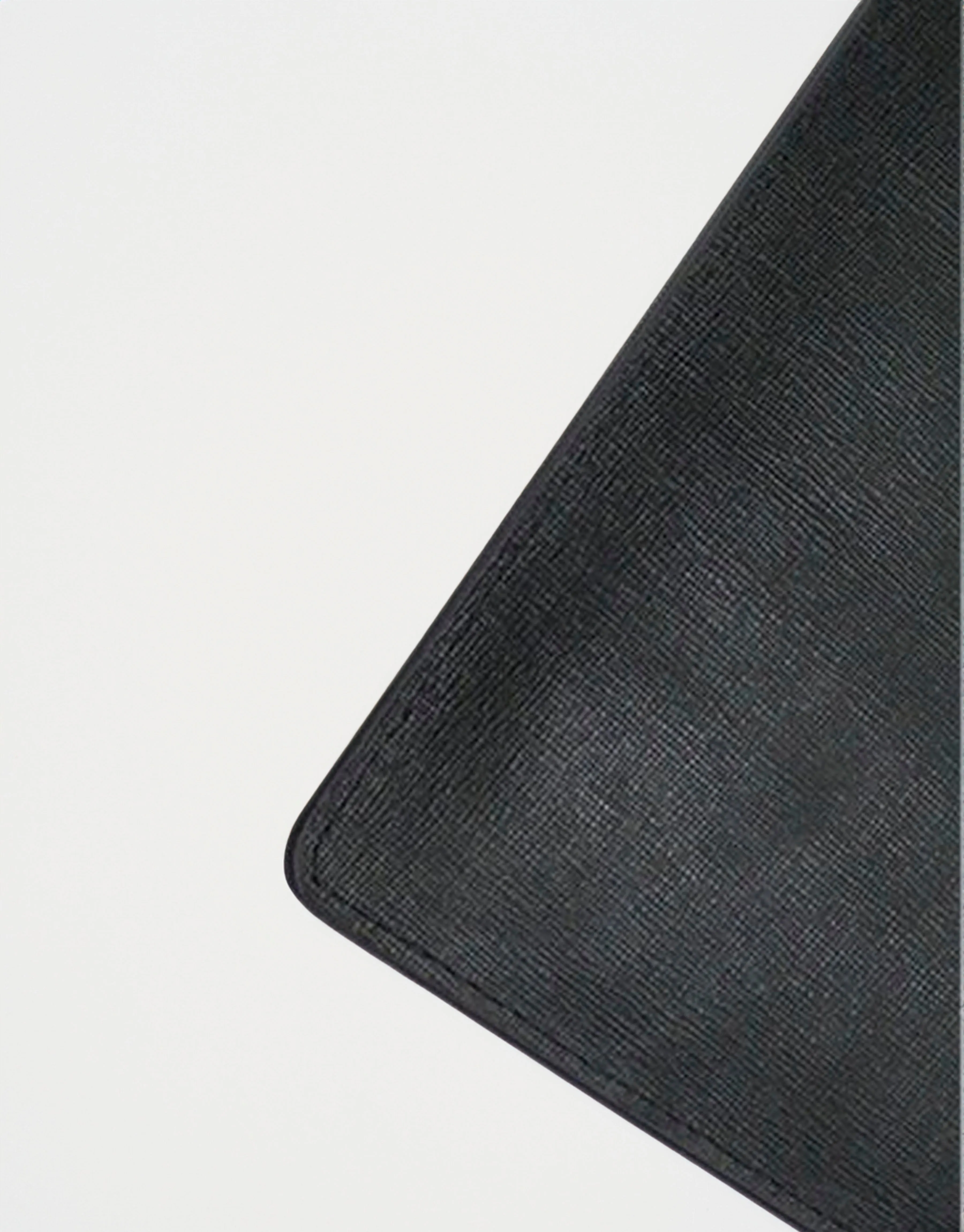 Saffiano Leather Zipper Pouch - Durable and Elegant - Creme