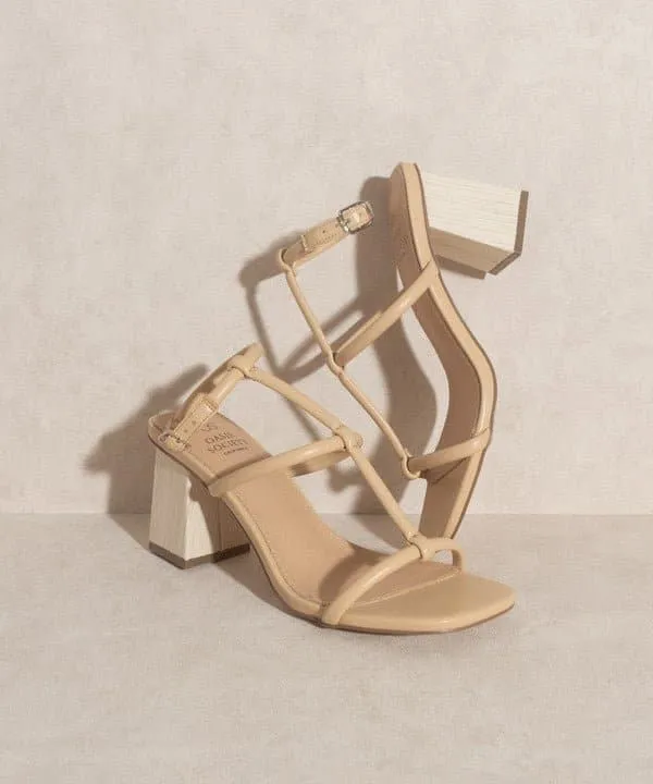 Sofia Wooden Heel Sandals
