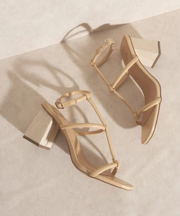 Sofia Wooden Heel Sandals