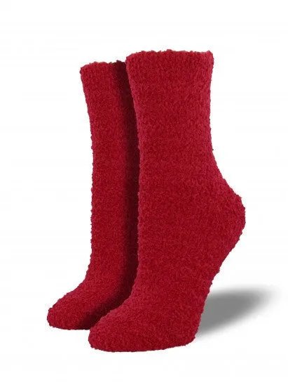 Warm Fuzzy Solid Crew Socks (Women's)